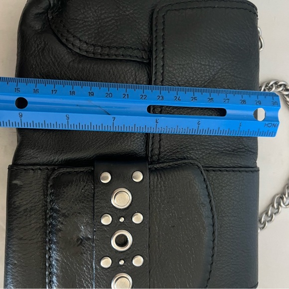 Banana Republic leather studded flap clutch purse - Picture 7 of 9